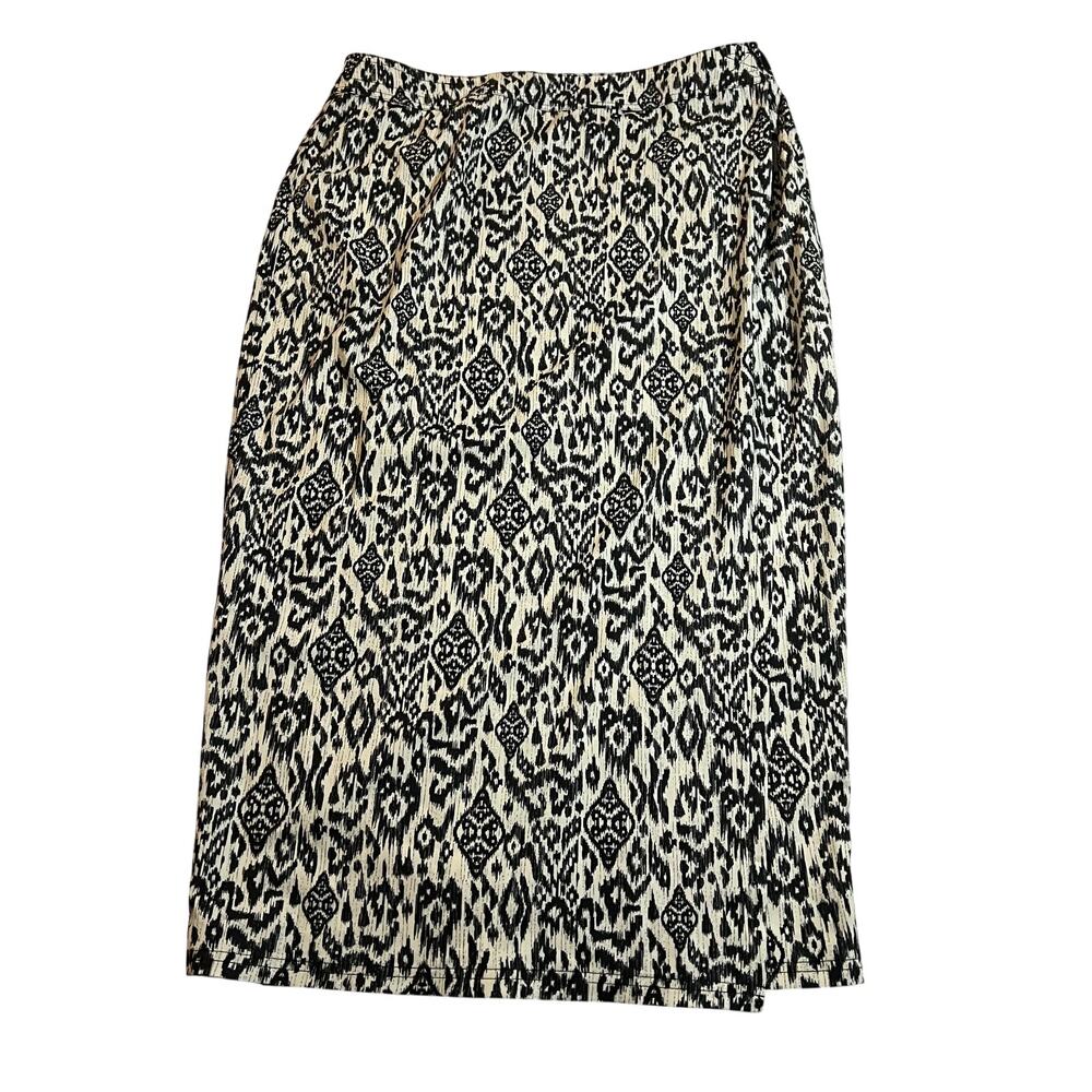 RipSkirt Indo Ikat Print Wrap Maxi Skirt Length 4 Size L Tropical Vacation